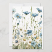 Daisies & Faded Denim Rustic Wedding Foto Save The Date (Rückseite)