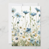 Daisies & Faded Denim Rustic Wedding Save The Date (Rückseite)