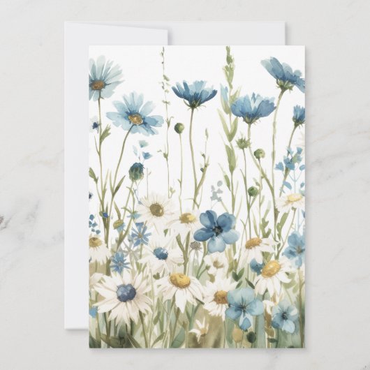Daisies & Faded Denim Rustic Wedding Save The Date (Rückseite)