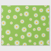 Daisies Floral Botanical Nature Niedliches Muster Geschenkpapier (Flach)