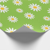 Daisies Floral Botanical Nature Niedliches Muster Geschenkpapier (Ecke)