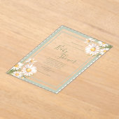 Daisies Floral Elegant Baby Shower Acryleinladungen (Ablage )