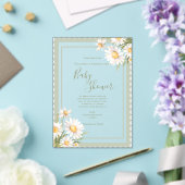 Daisies Floral Elegant Baby Shower Acryleinladungen (In Situ (Hochzeit))