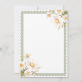 Daisies Floral Elegantes Brautparty Einladung (Rückseite)