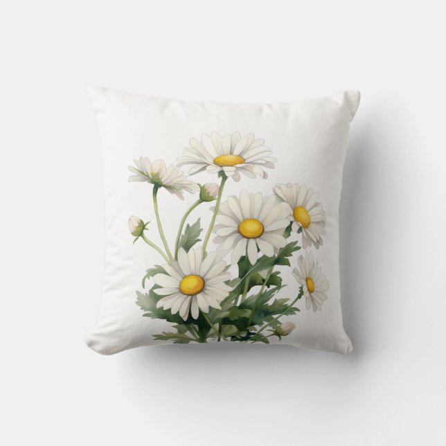 Daisies Floral Kissen (Vorderseite)