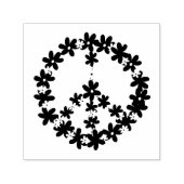 Daisies Floral Peace Sign Permastempel (Design)