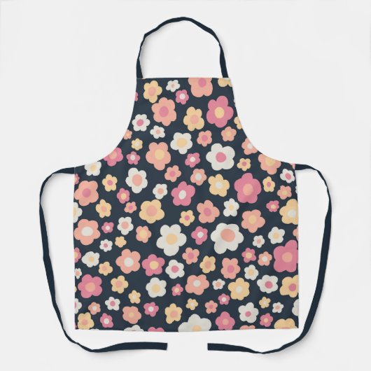 Daisies Floral Spring Oster Einzigartiges Pastel B Schürze (Vorderseite)