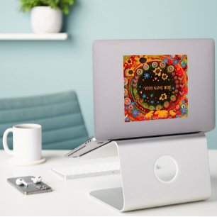 Daisies Fun Personalisiert Square Inspirivity Aufkleber