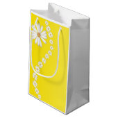 Daisies Gift Bag Kleine Geschenktüte (Rückseite Schrägansicht)