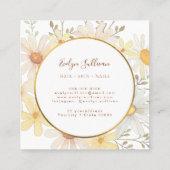 Daisies gold circle Visitenkarte (Rückseite)