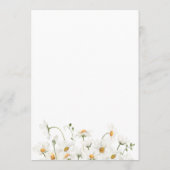 Daisies Gold Frame Floral Watercolor Baby Shower Einladung (Rückseite)