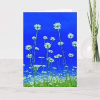 Daisies greeting card for any chance karte