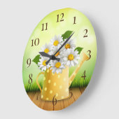 Daisies Große Wanduhr (Winkel)