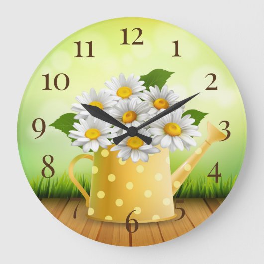 Daisies Große Wanduhr (Vorderseite)