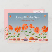 Daisies Happy Birthday Postkarte (Vorne/Hinten)