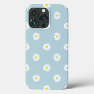 Daisies Illustratives Muster auf blass blau Case-Mate iPhone Hülle