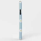 Daisies Illustratives Muster auf blass blau Case-Mate iPhone Hülle (Hinten/Rechts)