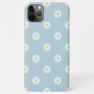Daisies Illustratives Muster auf blass blau Case-Mate iPhone Hülle