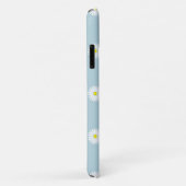 Daisies Illustratives Muster auf blass blau Case-Mate iPhone Hülle (Hinten/Rechts)