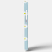 Daisies Illustratives Muster auf blass blau Case-Mate iPhone Hülle (Rückseite / Links)