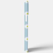 Daisies Illustratives Muster auf blass blau Case-Mate iPhone Hülle (Rückseite / Rechts)