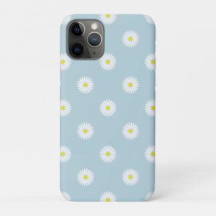 Daisies Illustratives Muster auf blass blau Case-Mate iPhone Hülle