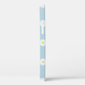 Daisies Illustratives Muster auf blass blau Case-Mate iPhone Hülle (Rückseite / Rechts)