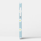 Daisies Illustratives Muster auf blass blau Case-Mate iPhone Hülle (Rückseite / Links)