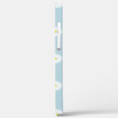 Daisies Illustratives Muster auf blass blau Case-Mate iPhone Hülle (Rückseite / Links)