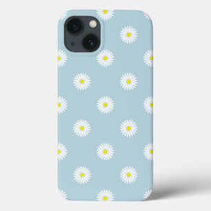 Daisies Illustratives Muster auf blass blau Case-Mate iPhone Hülle