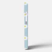 Daisies Illustratives Muster auf blass blau Case-Mate iPhone Hülle (Rückseite / Links)