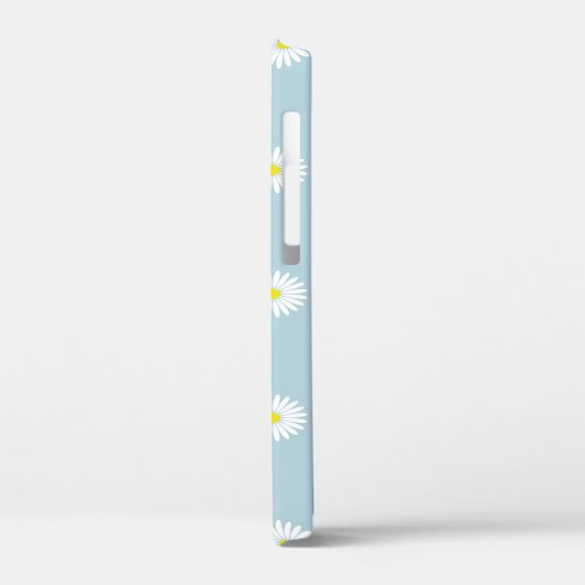 Daisies Illustratives Muster auf blass blau Case-Mate iPhone Hülle (Rückseite / Links)