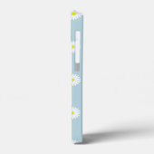 Daisies Illustratives Muster auf blass blau Case-Mate iPhone Hülle (Rückseite / Links)