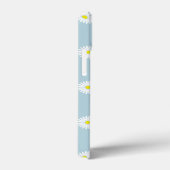 Daisies Illustratives Muster auf blass blau Case-Mate iPhone Hülle (Rückseite / Rechts)