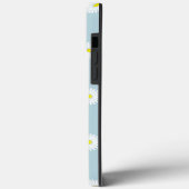 Daisies Illustratives Muster auf blass blau Case-Mate iPhone Hülle (Rückseite / Links)