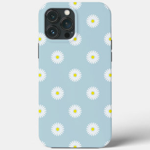 Daisies Illustratives Muster auf blass blau Case-Mate iPhone Hülle