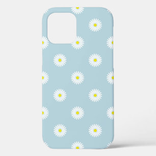 Daisies Illustratives Muster auf blass blau Case-Mate iPhone Hülle