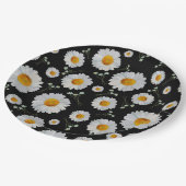 Daisies in Black Pappteller (Schrägansicht)