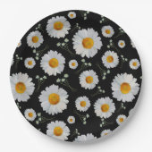 Daisies in Black Pappteller (Vorderseite)