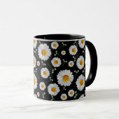 Daisies in Black Tasse (VorderseiteRechts)