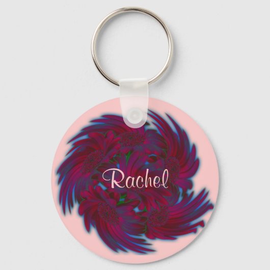 Daisies in einem Whirlwind Schlüsselanhänger (Vorderseite)