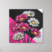 Daisies in Pink and White  Leinwanddruck (Vorderseite)