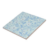 Daisies in white and blue on sea glass fliese (Seite)