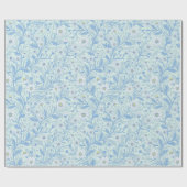 Daisies in white and blue on sea glass geschenkpapier (Flach)