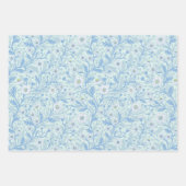 Daisies in white and blue on sea glass geschenkpapier set (Vorderseite 3)