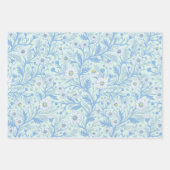 Daisies in white and blue on sea glass geschenkpapier set (Vorderseite)
