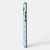Daisies in white and blue on sea glass iPhone hülle (Linke Seite)