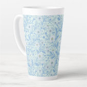 Daisies in white and blue on sea glass milchtasse (Linke Ecke)