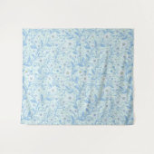 Daisies in white and blue on sea glass wandteppich (Vorderseite (Horizontal))