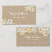 Daisies kraft business card visitenkarte (Vorne/Hinten)